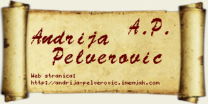 Andrija Pelverović vizit kartica
